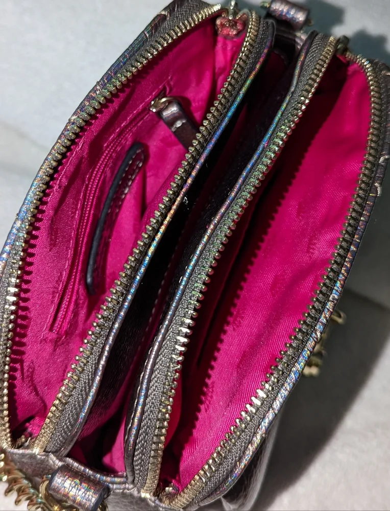 Juice Couture Mermaid heart lock shoulder crossbody bag.